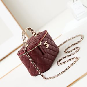 24a vanity 17 burgundy lambskin gold hardware