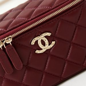 24a vanity 17 burgundy lambskin gold hardware