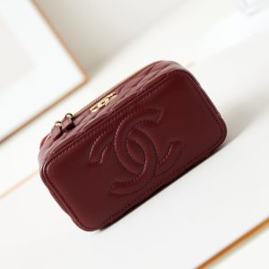 24a vanity 17 burgundy lambskin gold hardware