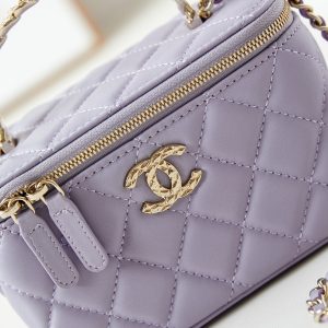 24a vanity 17 violet lambskin gold hardware