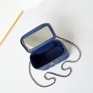 24a vanity 17 dark blue lambskin gold hardware