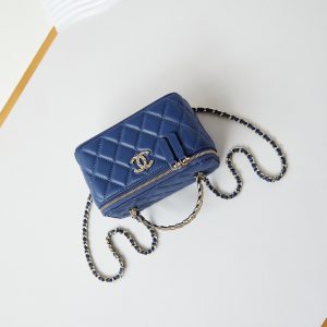 24a vanity 17 dark blue lambskin gold hardware