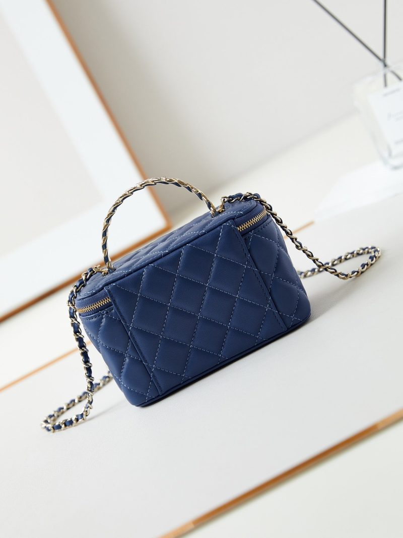 24a vanity 17 dark blue lambskin gold hardware