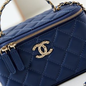 24a vanity 17 dark blue lambskin gold hardware