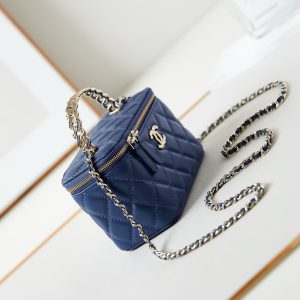 24a vanity 17 dark blue lambskin gold hardware