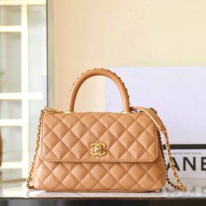 20240628_i1719566837_6506_2_jpg coco handle flap bag 24cm brown quilted caviar leather
