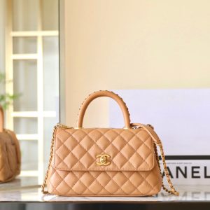 20240628_i1719566877_3214_0_jpg coco handle flap bag 24cm brown quilted caviar leather
