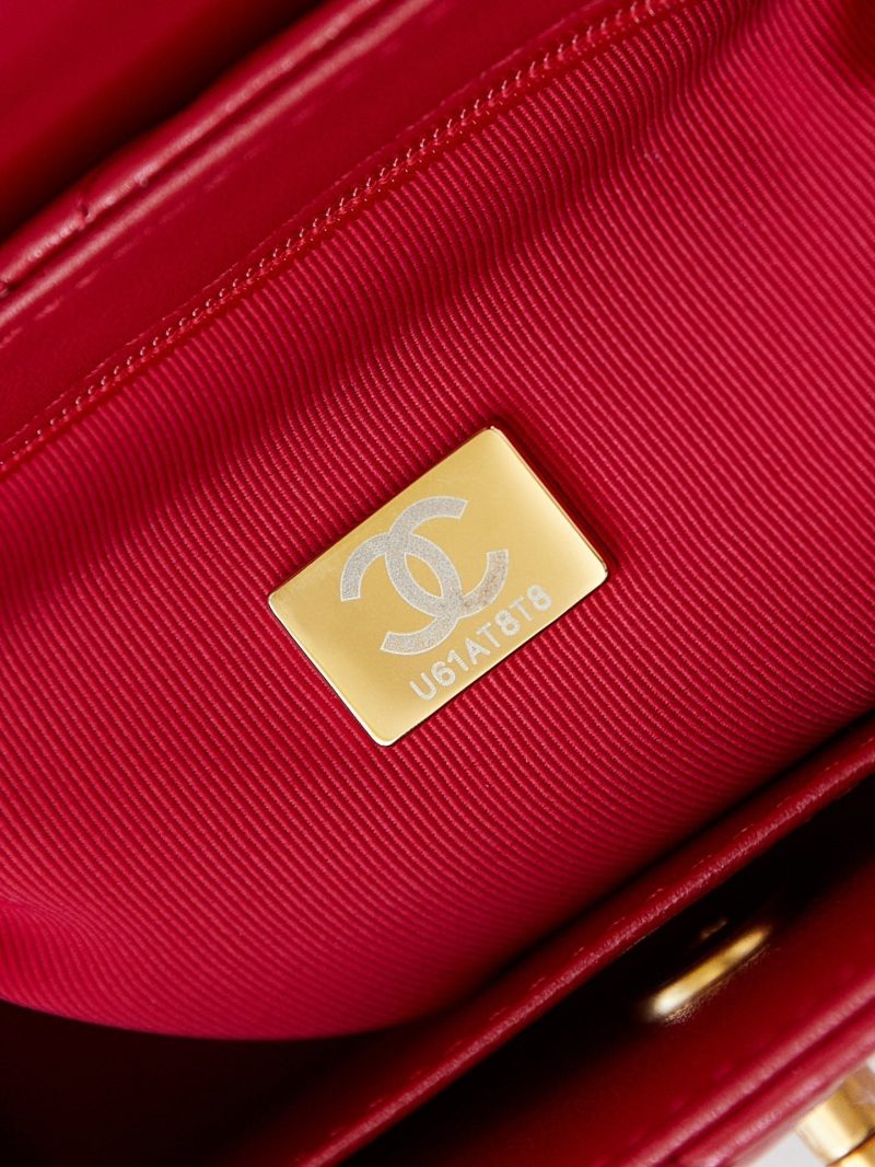 cc 24a nano 19cm kelly shopper bag red lambskin