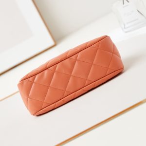 24a clutch 24cm orange lambskin gold hardware