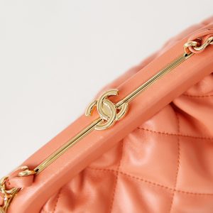 24a clutch 24cm orange lambskin gold hardware