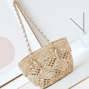 cc coco beach bag 32cm beige raffia white leather