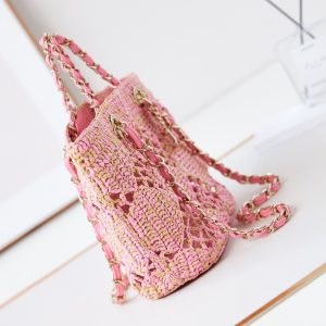 cc coco beach bag 32cm pink raffia
