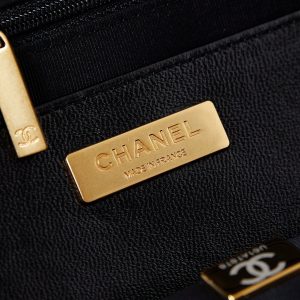 20240816_i1723823894_770_7_jpg CC 24A Top Handle 23.5cm Black Wax Leather Gold Hardware 238469