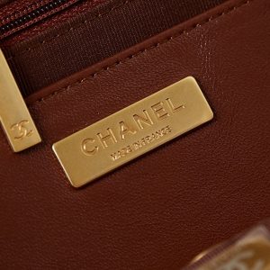 20240816_i1723823932_8963_7_jpg CC 24A Top Handle 23.5cm Brown Wax Leather Gold Hardware 238471