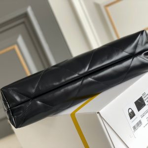 24B CC 22 Hobo Bag 35cm Black Lambskin Gold Hardware