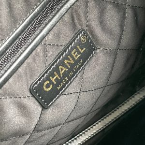 24K CC Hobo 22 Bag Black Lambskin Gold Hardware