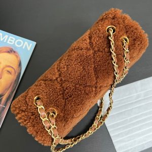 20240926_i1727341591_1569_4_jpg Flap Bag Small 23cm Brown Sherling Lambskin Gold Hardware