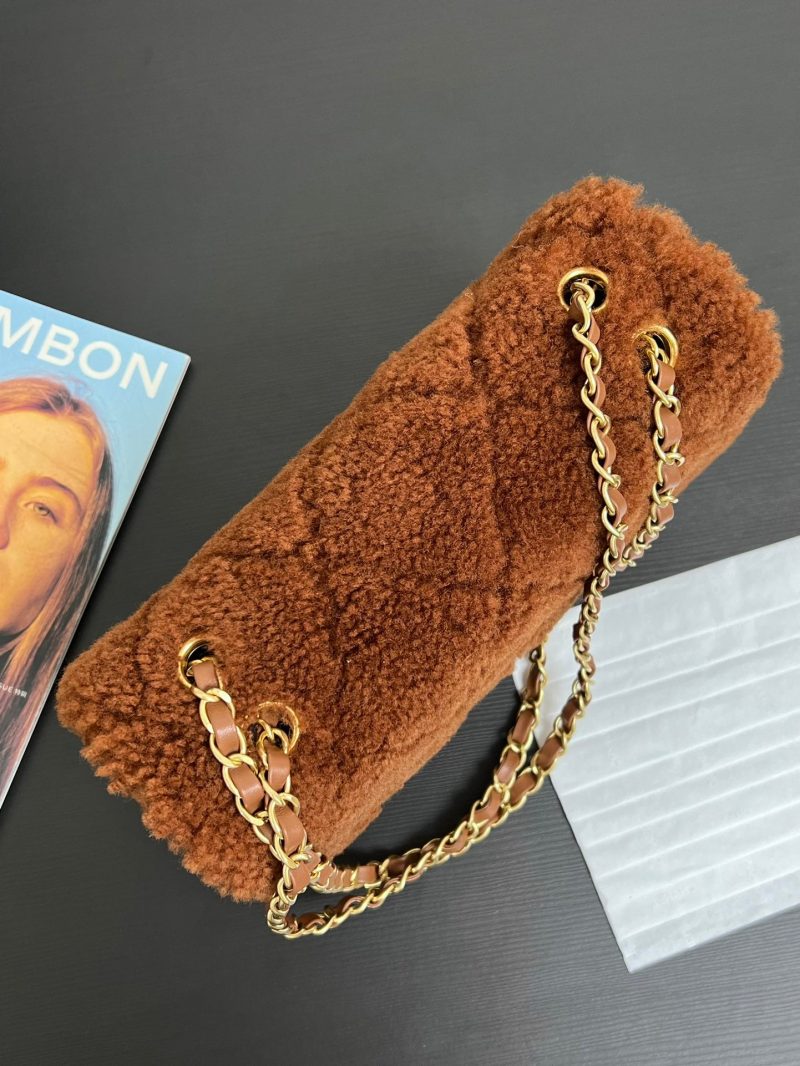 20240926_i1727341591_1569_4_jpg Flap Bag Small 23cm Brown Sherling Lambskin Gold Hardware