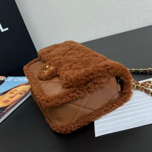 20240926_i1727341591_4319_2_jpg Flap Bag Small 23cm Brown Sherling Lambskin Gold Hardware