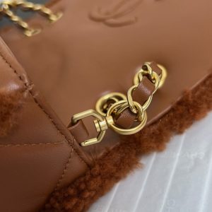 20240926_i1727341591_821_5_jpg Flap Bag Small 23cm Brown Sherling Lambskin Gold Hardware