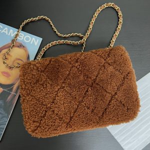 20240926_i1727341591_9192_6_jpg Flap Bag Small 23cm Brown Sherling Lambskin Gold Hardware