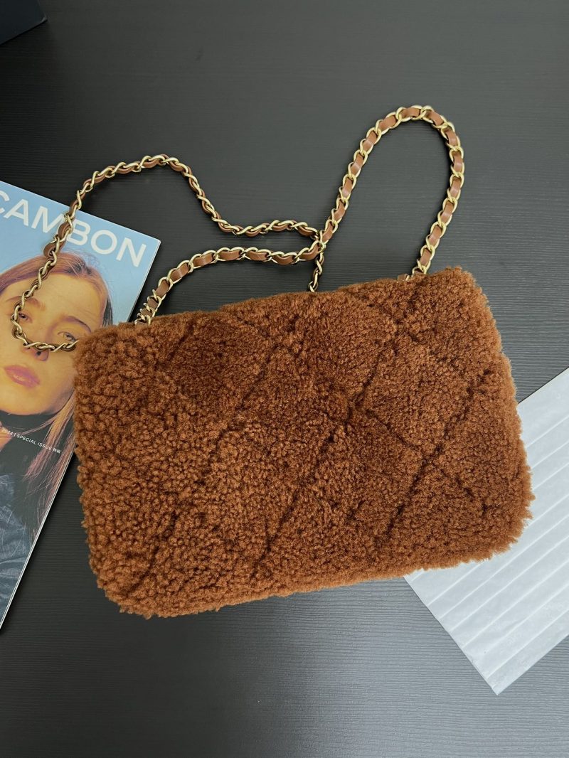 20240926_i1727341591_9192_6_jpg Flap Bag Small 23cm Brown Sherling Lambskin Gold Hardware