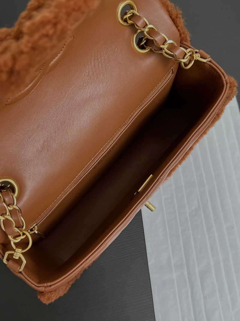 20240926_i1727341591_9351_7_jpg Flap Bag Small 23cm Brown Sherling Lambskin Gold Hardware