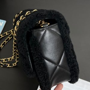 20240929_i1727599701_1209_2_jpg Flap Bag Small 23cm Black Sherling Lambskin Gold Hardware