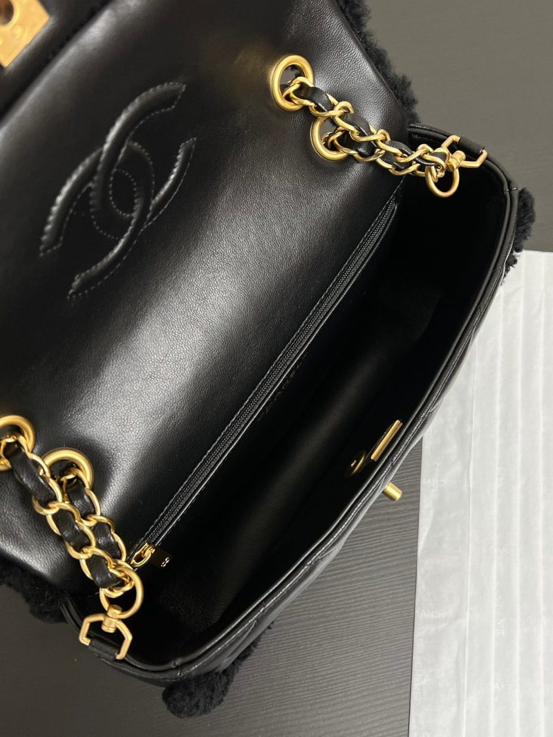 20240929_i1727599701_1687_8_jpg Flap Bag Small 23cm Black Sherling Lambskin Gold Hardware