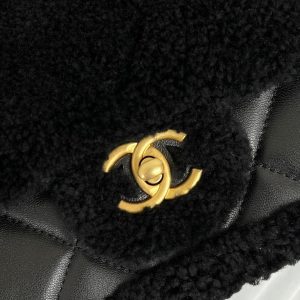 20240929_i1727599701_298_1_jpg Flap Bag Small 23cm Black Sherling Lambskin Gold Hardware