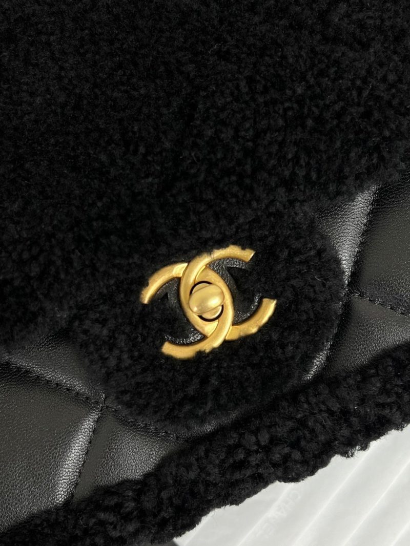 20240929_i1727599701_298_1_jpg Flap Bag Small 23cm Black Sherling Lambskin Gold Hardware