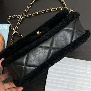 20240929_i1727599701_5968_4_jpg Flap Bag Small 23cm Black Sherling Lambskin Gold Hardware