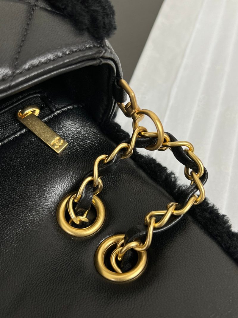 20240929_i1727599701_6513_5_jpg Flap Bag Small 23cm Black Sherling Lambskin Gold Hardware