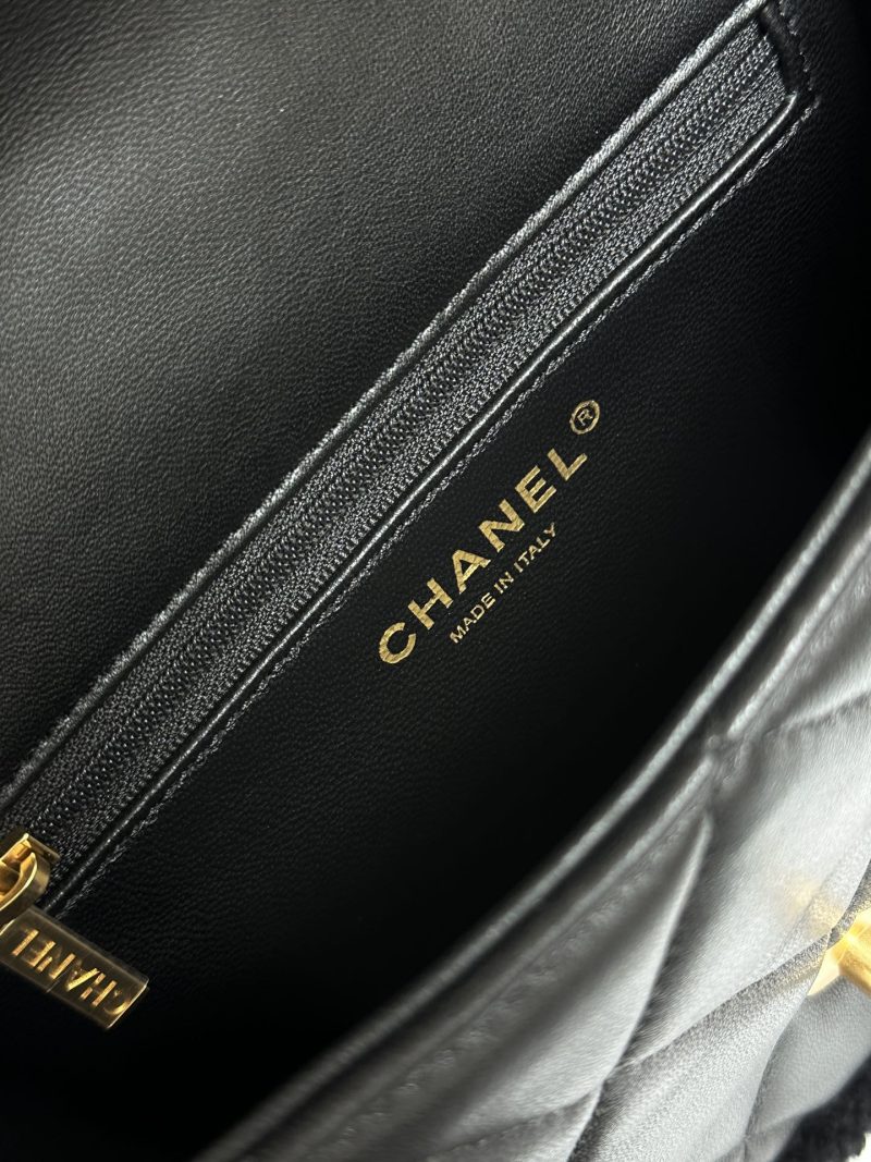 Flap Bag Mini 18cm Black Sherling Lambskin Gold Hardware