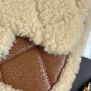 20241001_i1727793333_3743_2_jpg Flap Bag Mini 18cm Beige Brown Sherling Lambskin Gold Hardware