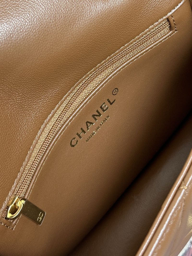 20241001_i1727793333_992_7_jpg Flap Bag Mini 18cm Beige Brown Sherling Lambskin Gold Hardware