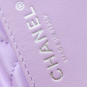 25C Hobo 22 Bag 19cm Violet Metalic Lambskin