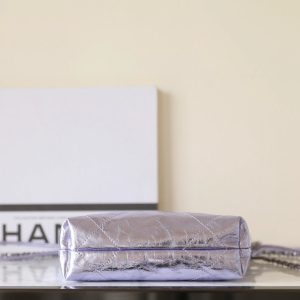 25C Hobo 22 Bag 19cm Violet Metalic Lambskin