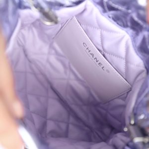 25C Hobo 22 Bag 19cm Violet Metalic Lambskin