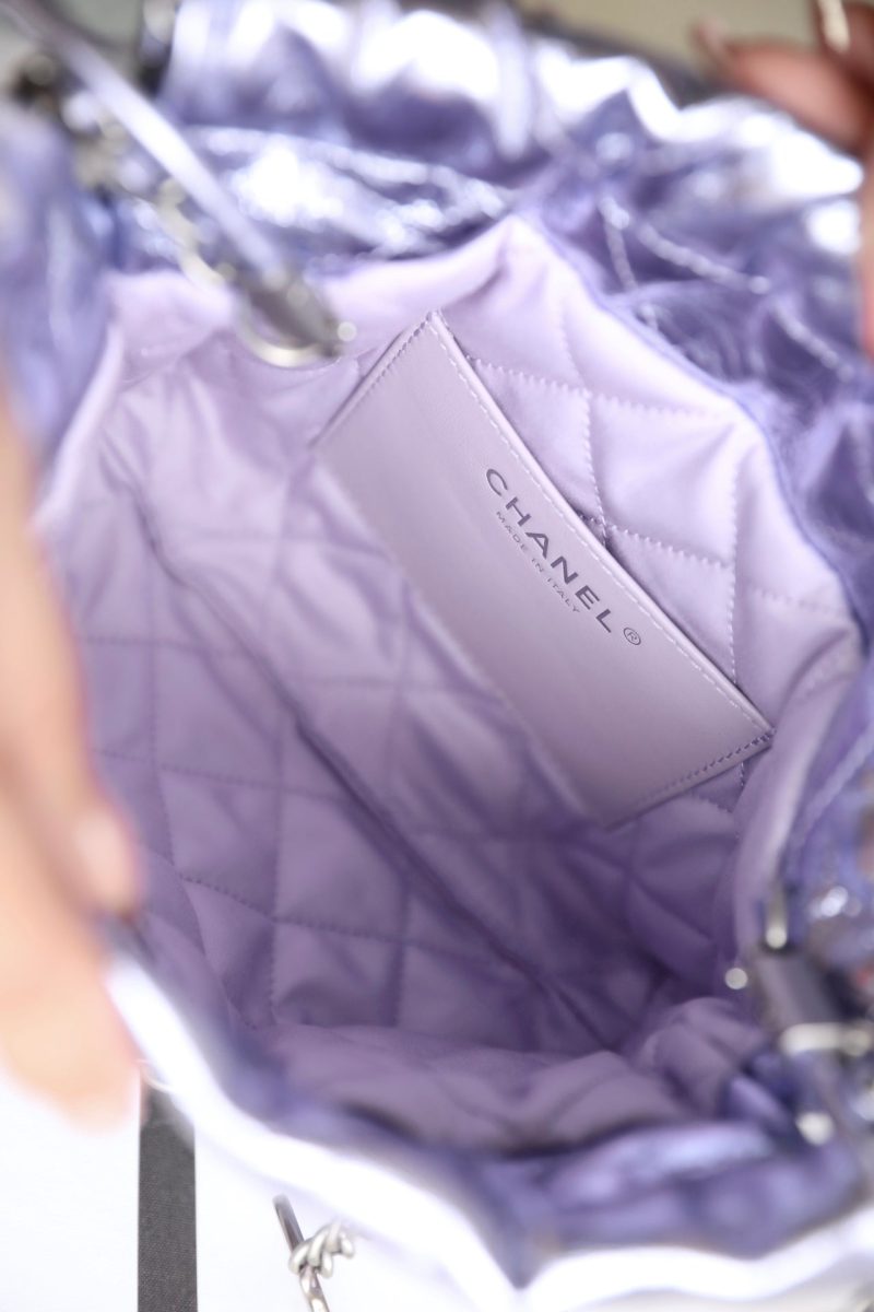 25C Hobo 22 Bag 19cm Violet Metalic Lambskin