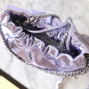 25C Hobo 22 Bag 19cm Violet Metalic Lambskin