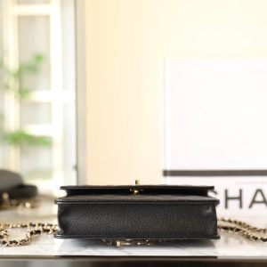 CC 25C Top Handle 18cm Black Grained Calfskin