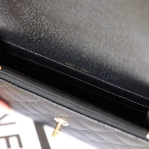 CC 25C Top Handle 18cm Black Grained Calfskin