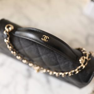 CC 25C Top Handle 18cm Black Grained Calfskin