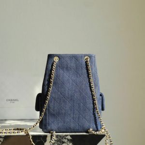 CC Drawstring Backpack 24.3cm Dark Blue Denim