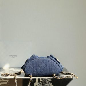 CC Drawstring Backpack 24.3cm Dark Blue Denim