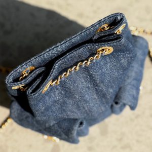 CC Drawstring Backpack 24.3cm Dark Blue Denim