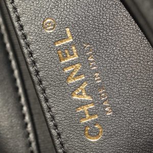 CC 19 Bag 25C 18cm Black Lambskin Gold Hardware