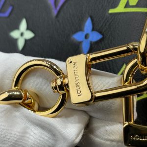 LV x TM Coussin BB 21cm Black Multicolor Monogram-embossed Lambskin