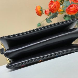 LV x TM Coussin BB 21cm Black Multicolor Monogram-embossed Lambskin